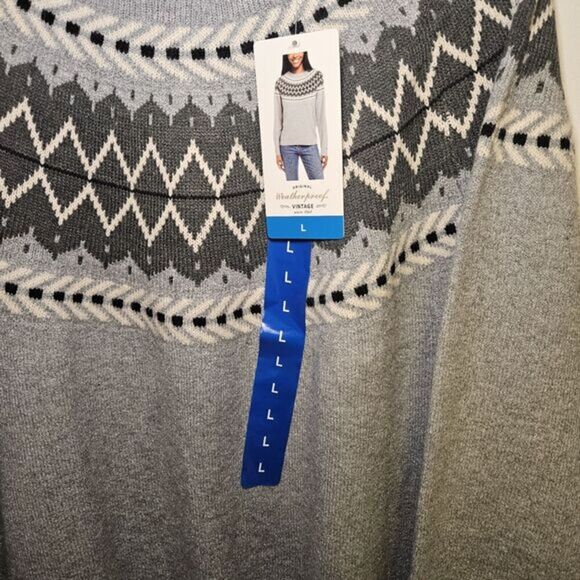 Weatherproof Vintage Gray Ladies Sweater Size Large / New With Tags - Picture 3 of 6